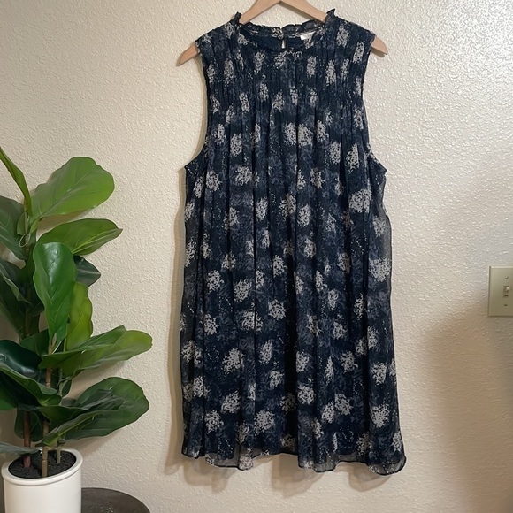 Joie Blue and Cream Halter Sundress Mini - Picture 3 of 9